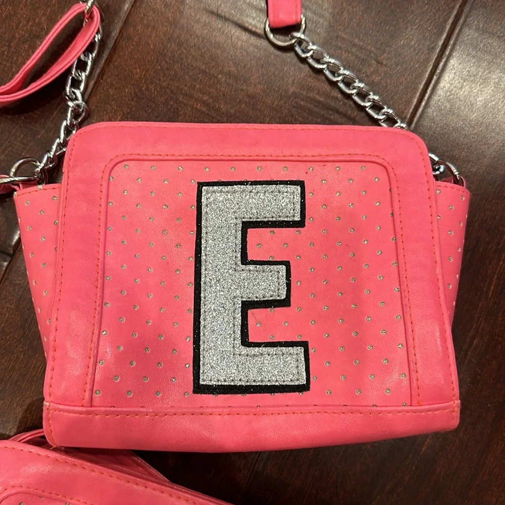 Letter E and Letter T kids crossbody handbags